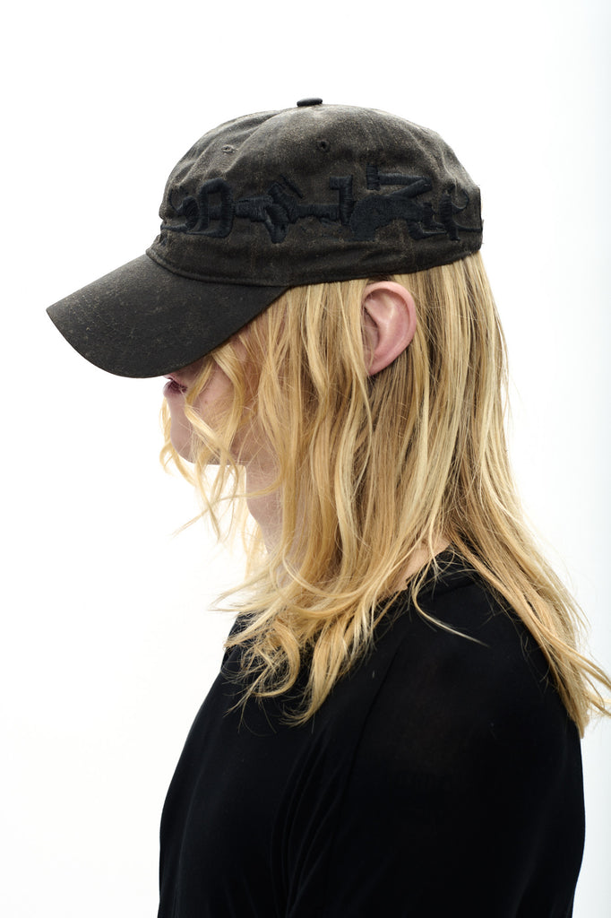 OILSKIN MIRRORED CAP - DARK BROWN