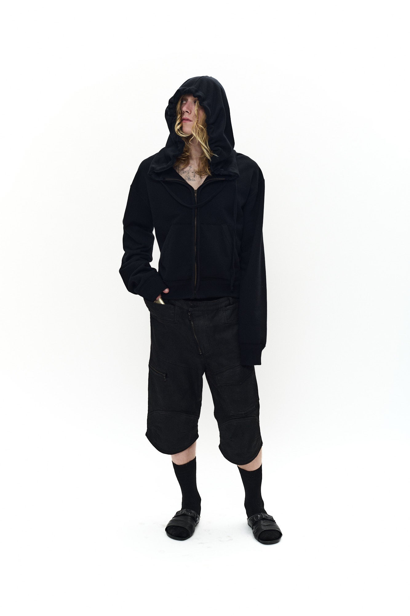 BIG HOOOD HOODIE - BLACK – P.L.N.