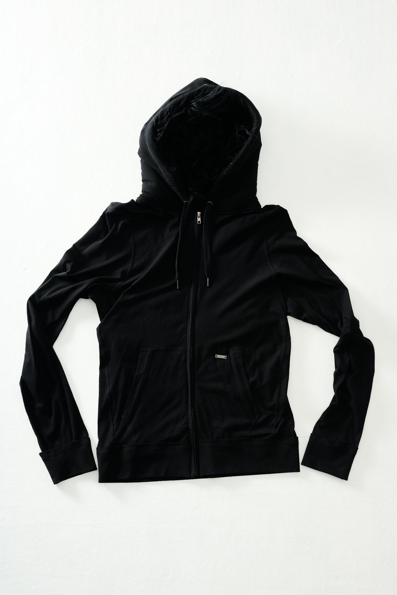 THE FUR HOOD - BLACK