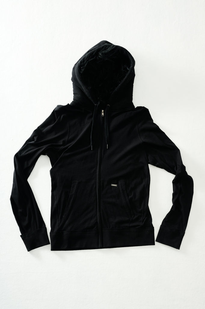 THE FUR HOOD - BLACK