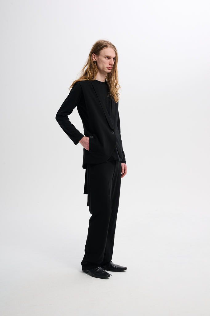 THE SLIP DROP VEST - BLACK