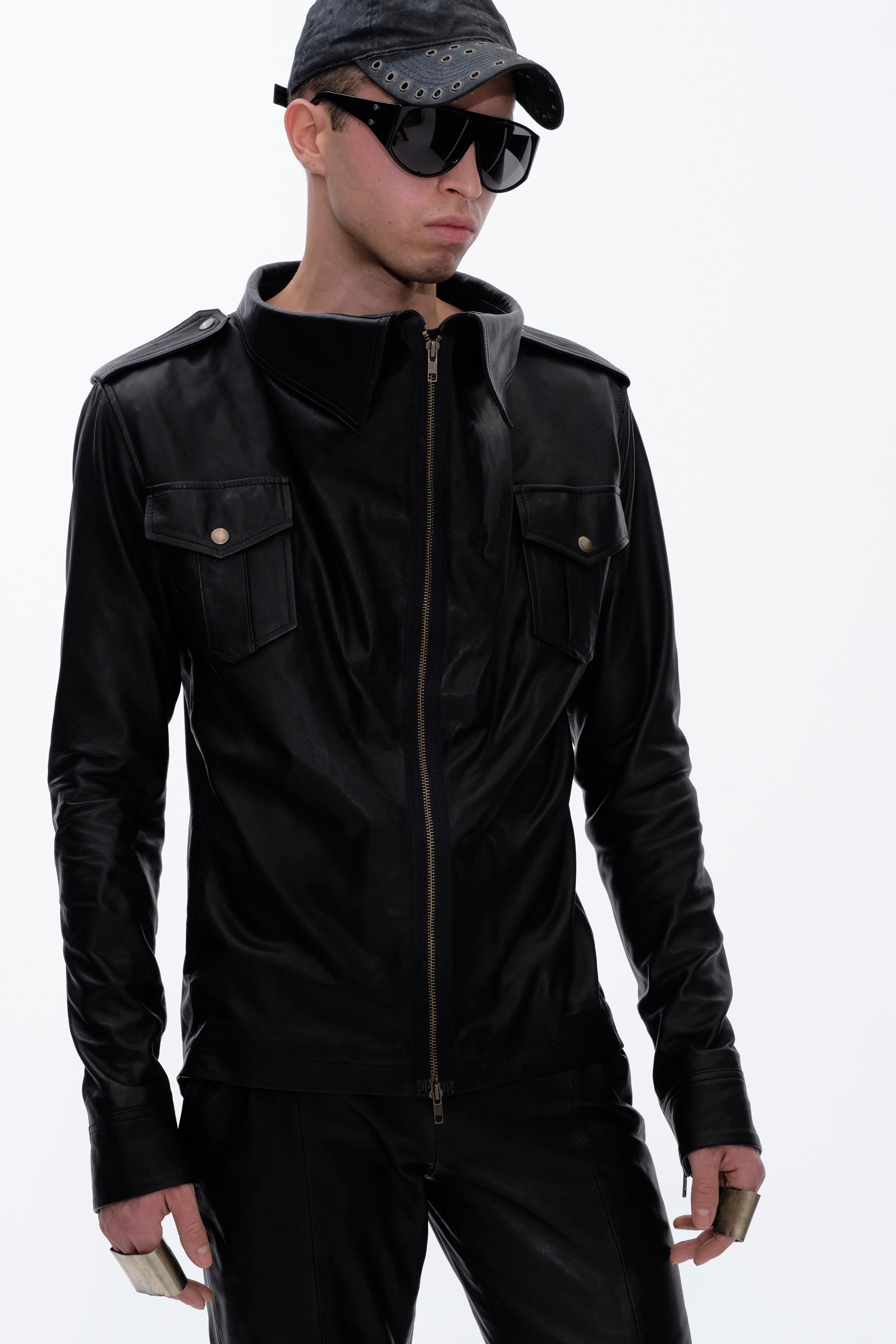 DRAPE SHIRT - BLACK