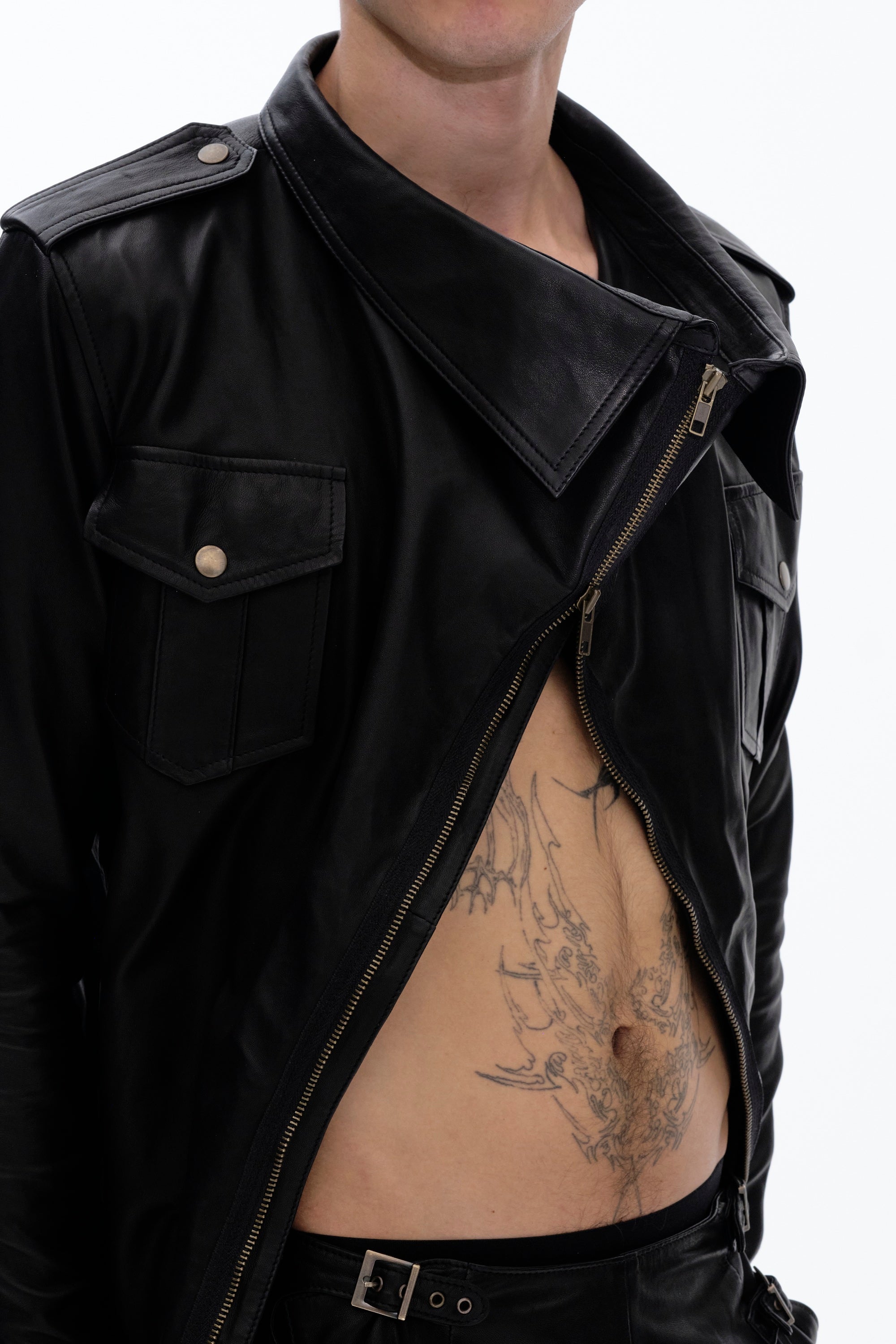 DRAPE SHIRT - BLACK
