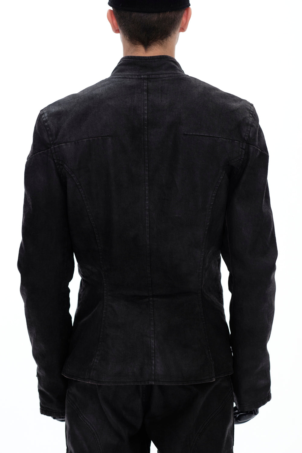 COATED BIKER JACKET