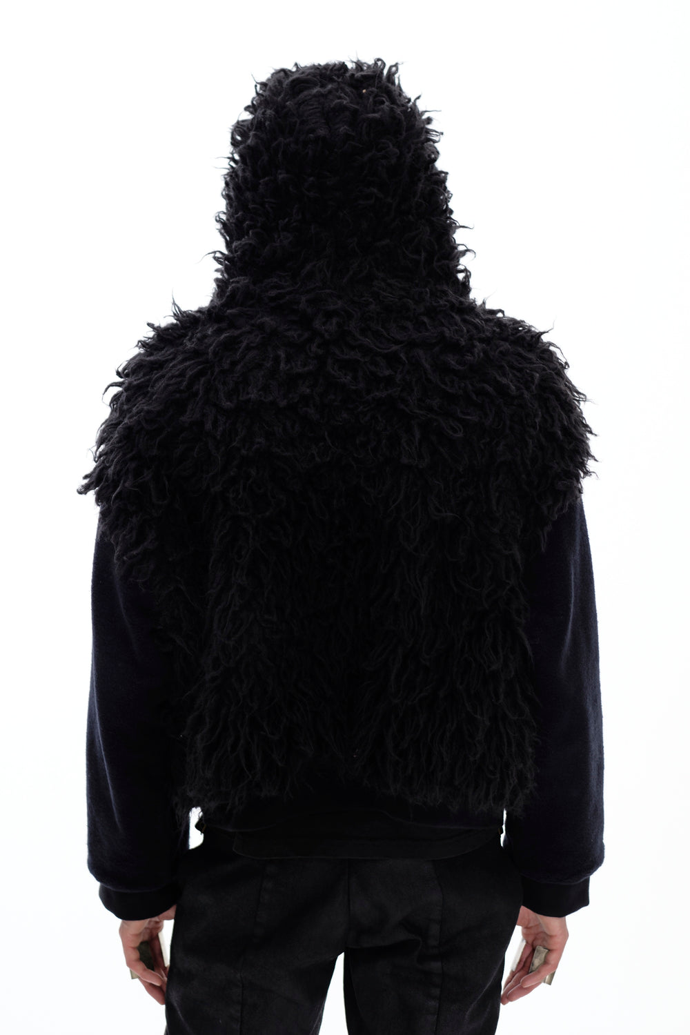 HOODIE WAXED JACKET - BLACK