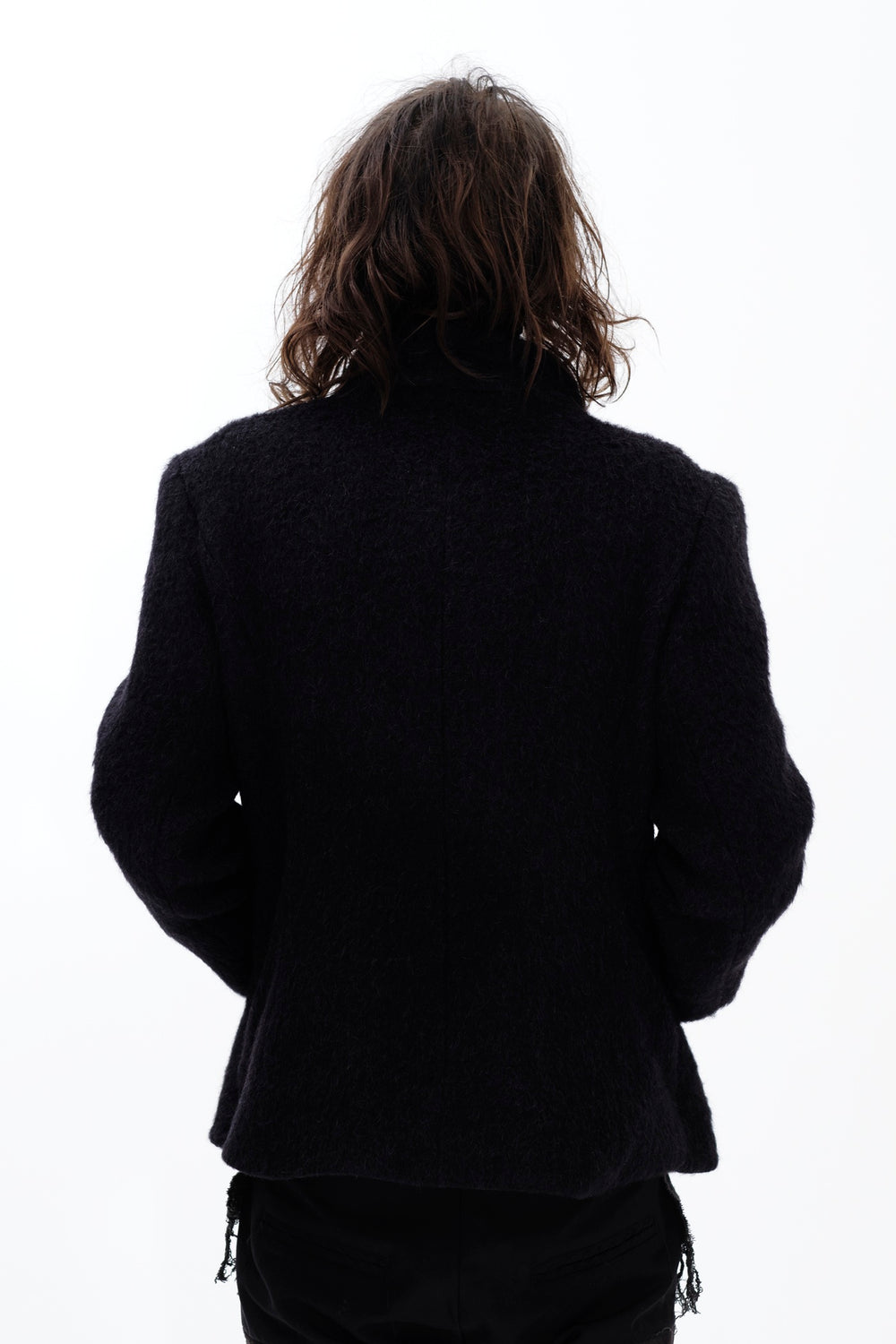SQUARED WOOL JACKET - BLACK