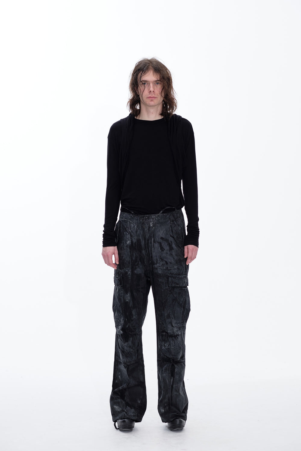 CARGO OILSKIN PANTS - BLACK