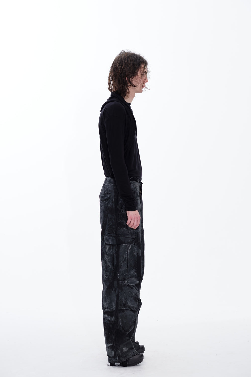 CARGO OILSKIN PANTS - BLACK