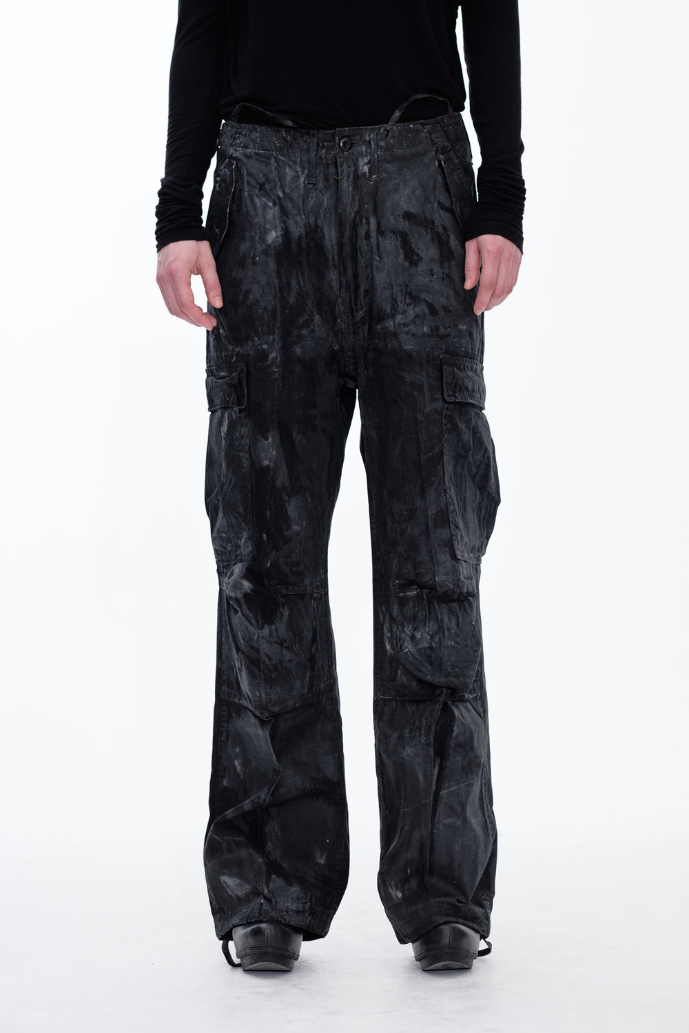 CARGO OILSKIN PANTS - BLACK