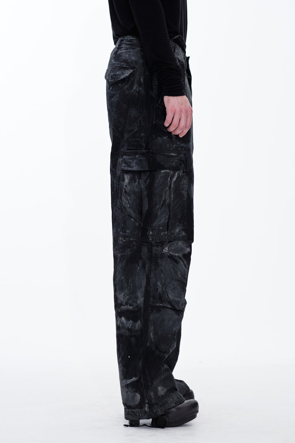 CARGO OILSKIN PANTS - BLACK