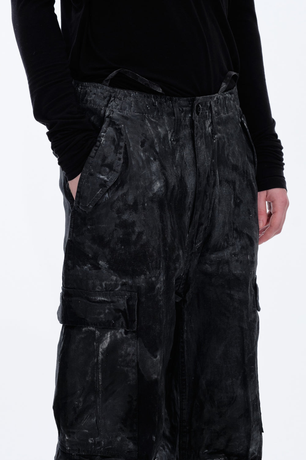 CARGO OILSKIN PANTS - BLACK