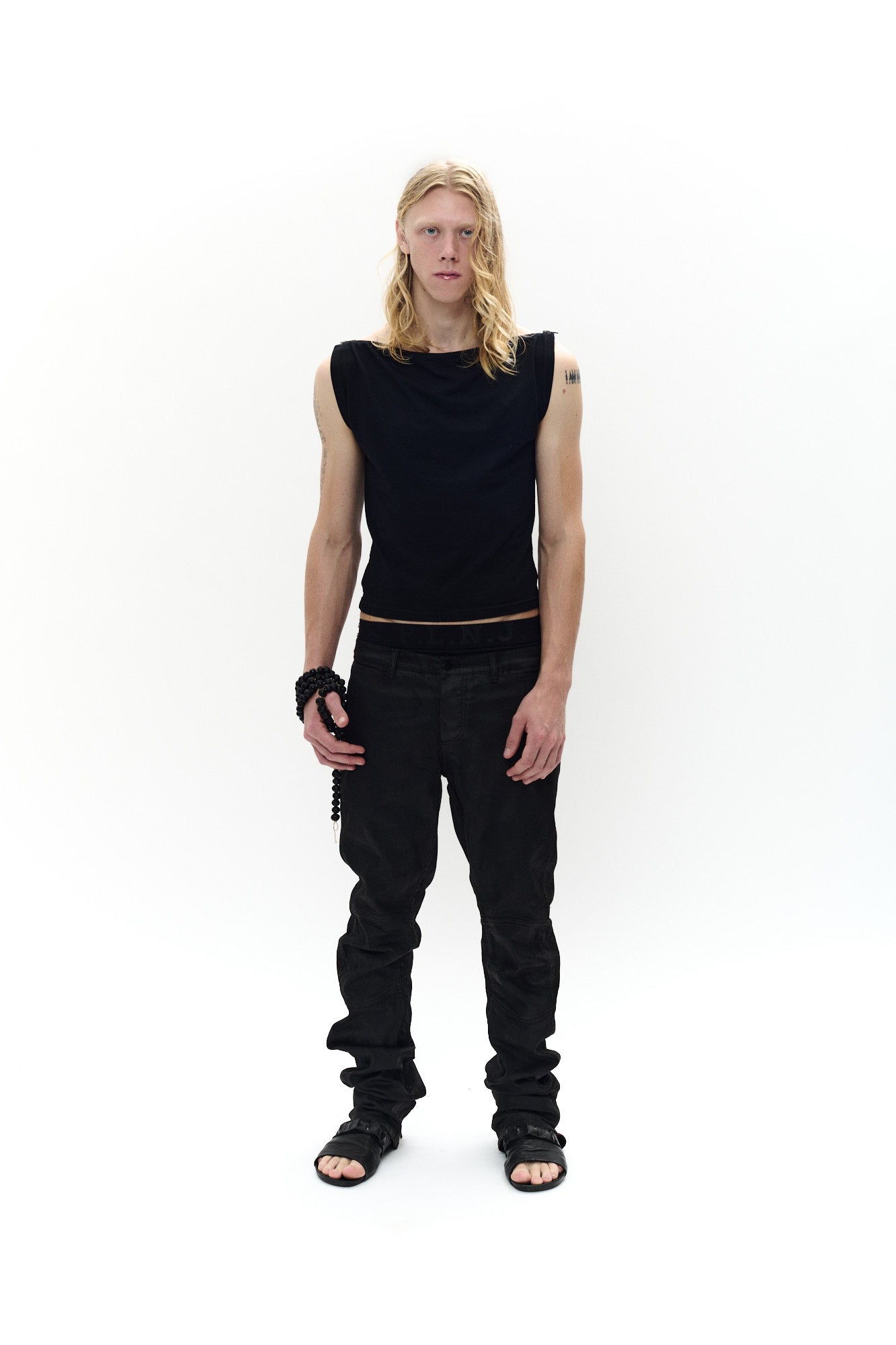 ZIP TANK TOP - BLACK