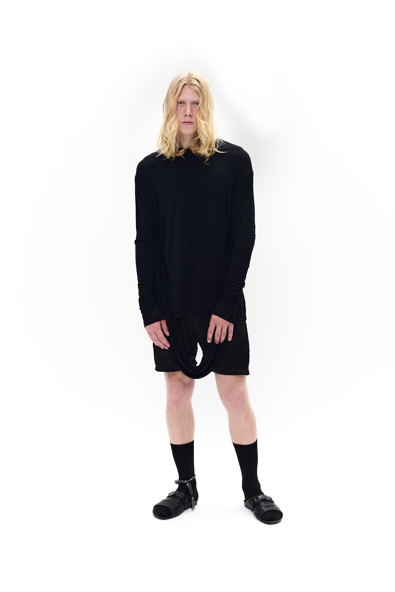 LONG SLEEVE SHIRT WITH PANEL