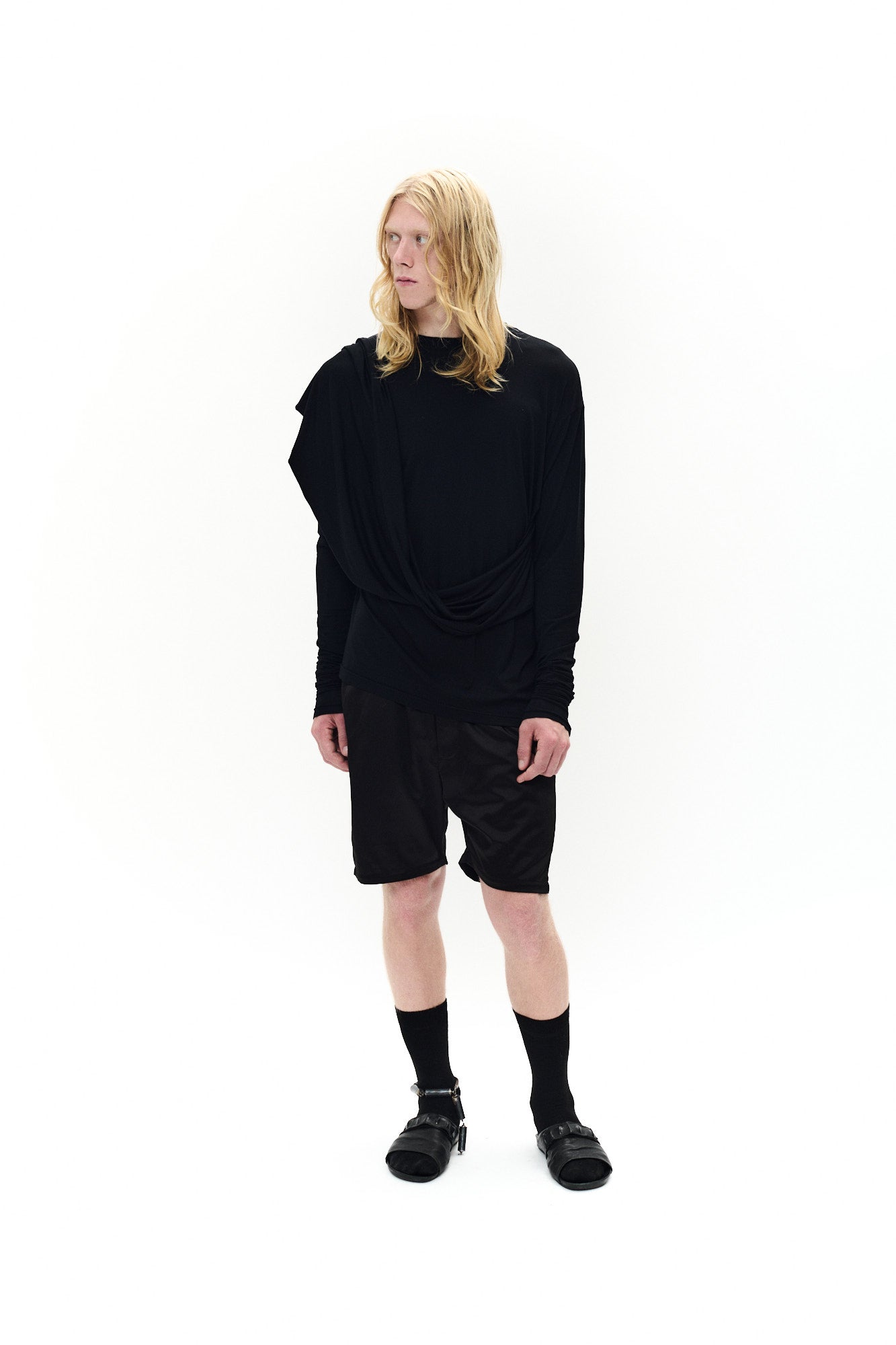 LONG SLEEVE SHIRT WITH PANEL