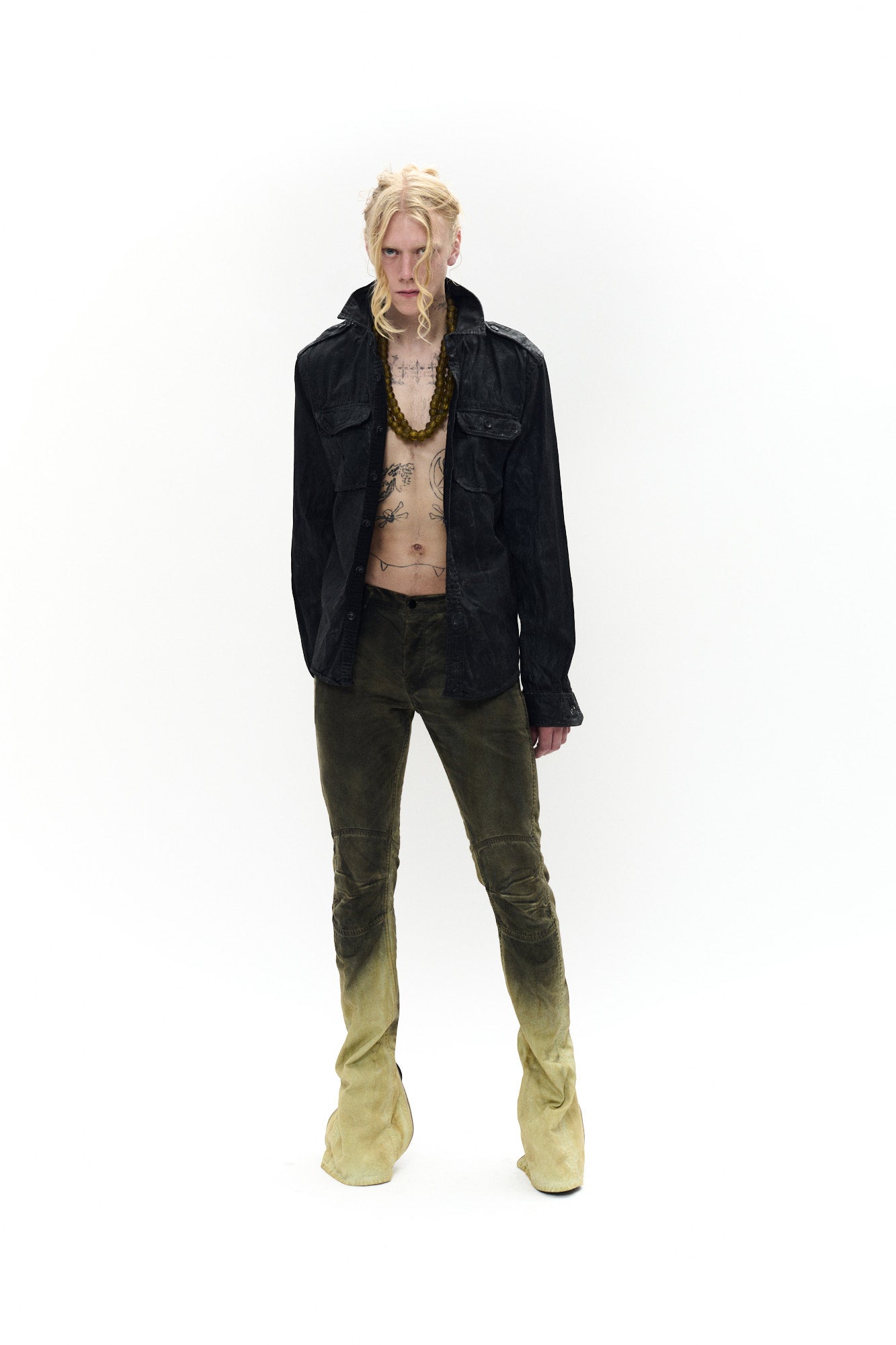 OILSKIN ARMY SHIRT - BLACK