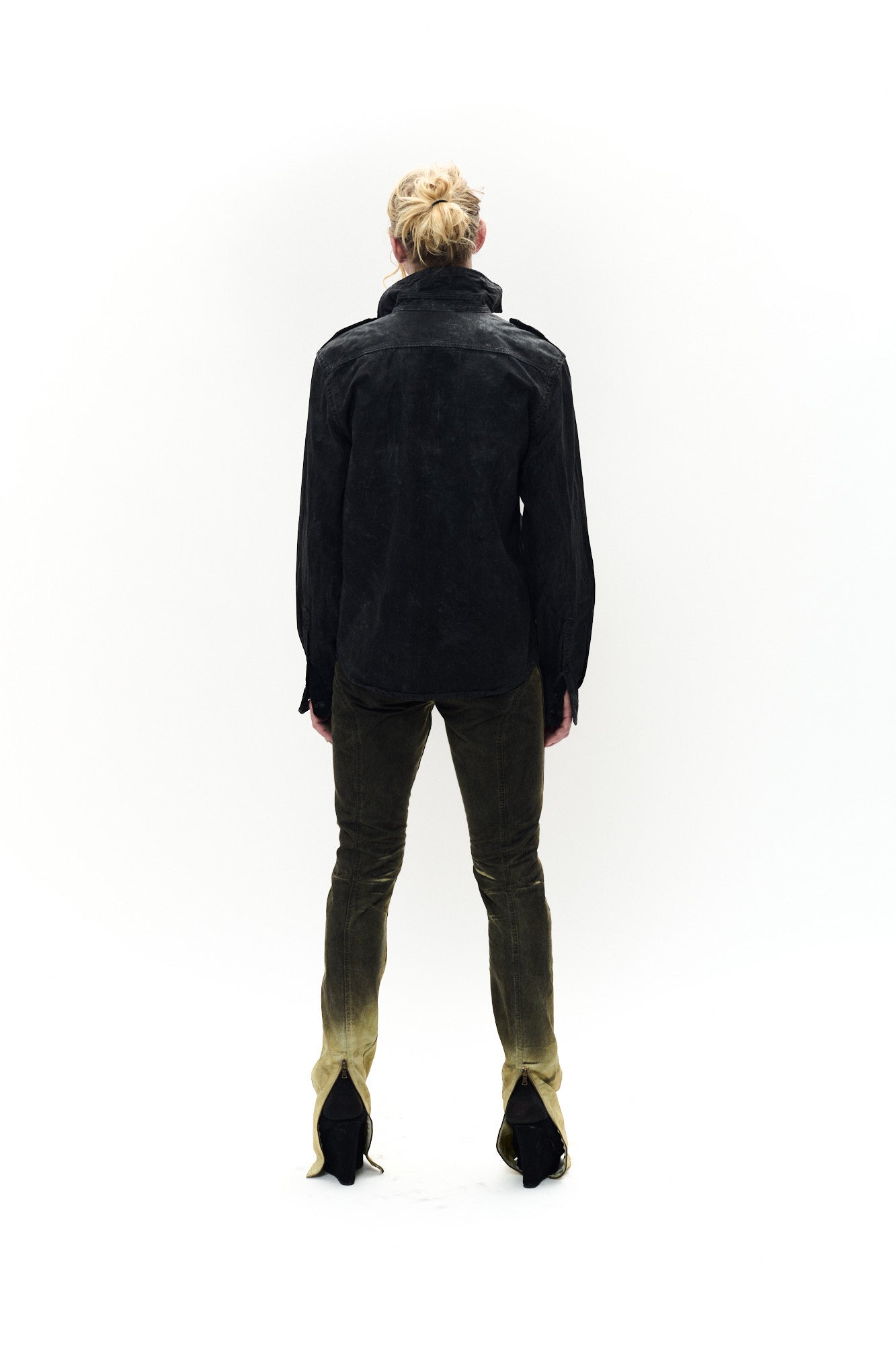 OILSKIN ARMY SHIRT - BLACK