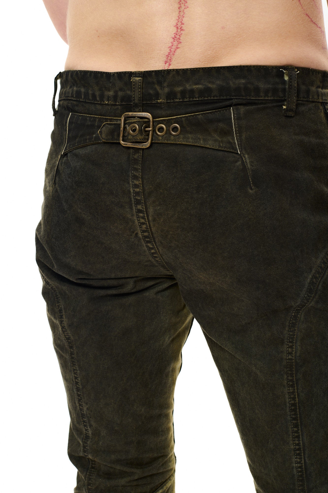 BIKER PANTS - DIRTY GREEN