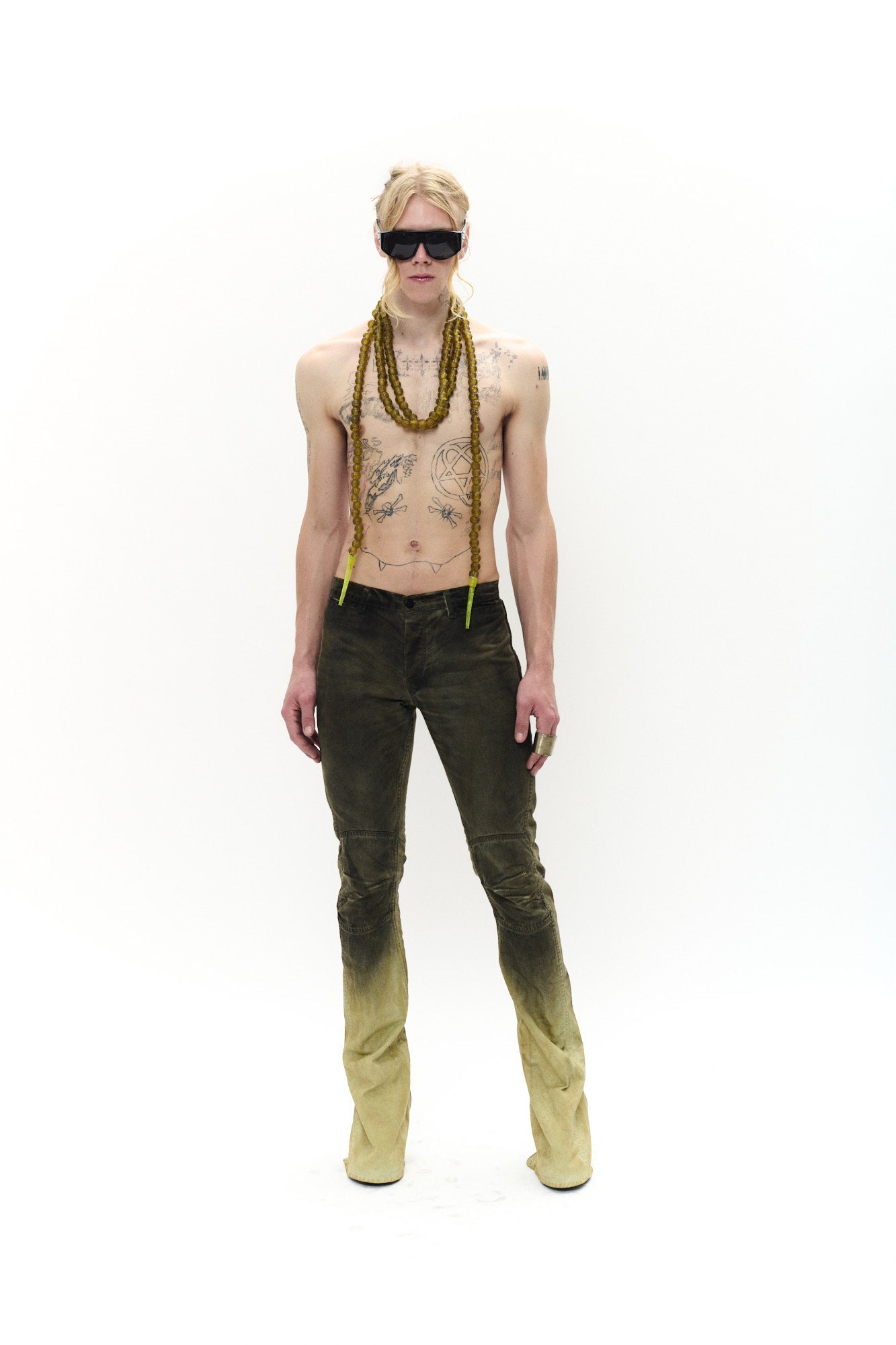 BIKER PANTS - DIRTY GREEN
