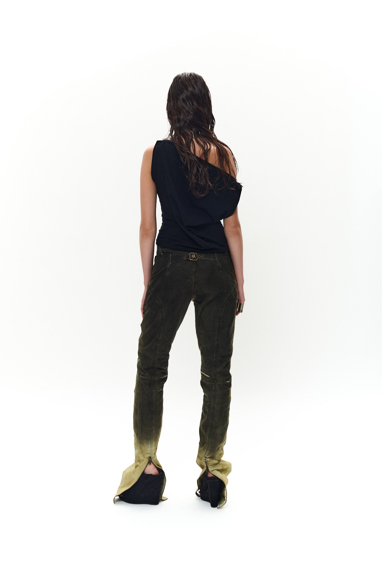 BIKER PANTS - DIRTY GREEN
