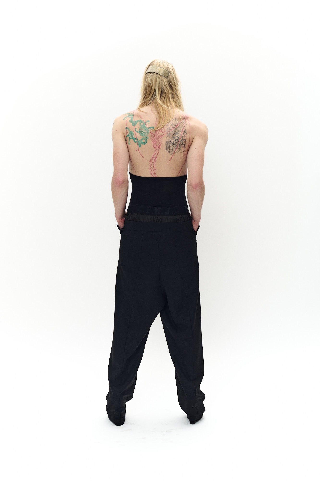 OVERSIZE SUIT PANTS - BLACK