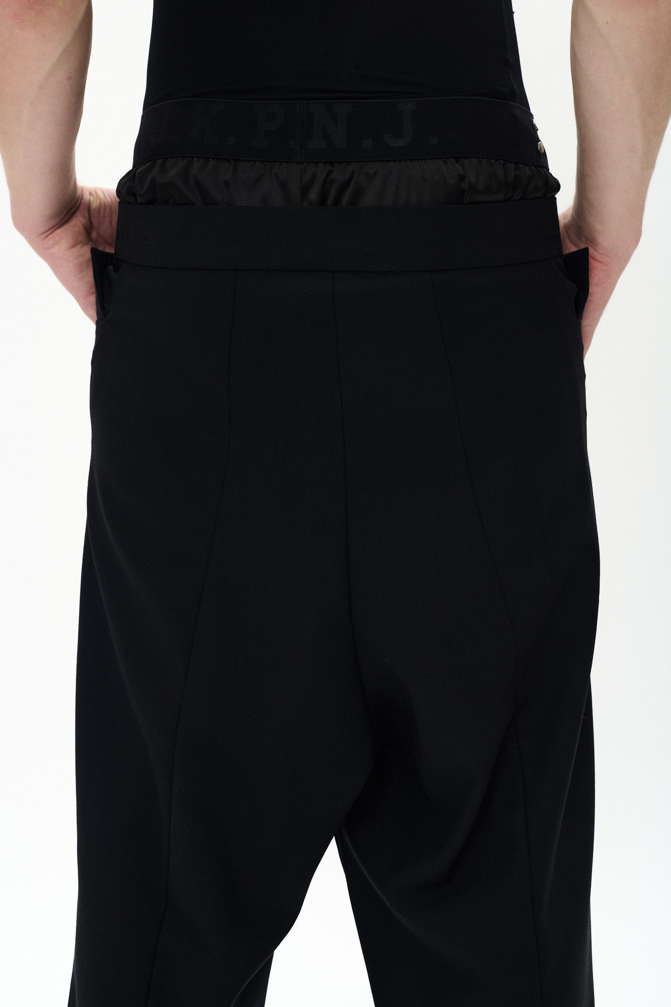 OVERSIZE SUIT PANTS - BLACK
