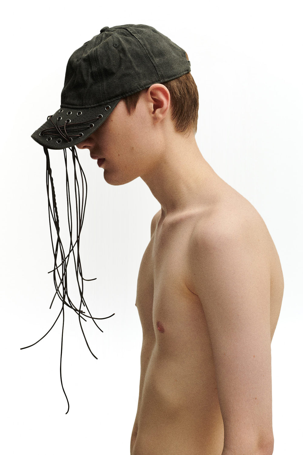 帽子 P.L.N Oil Skin cap archive OILSKIN STRING CAP – DARK GREY – P.L.N.