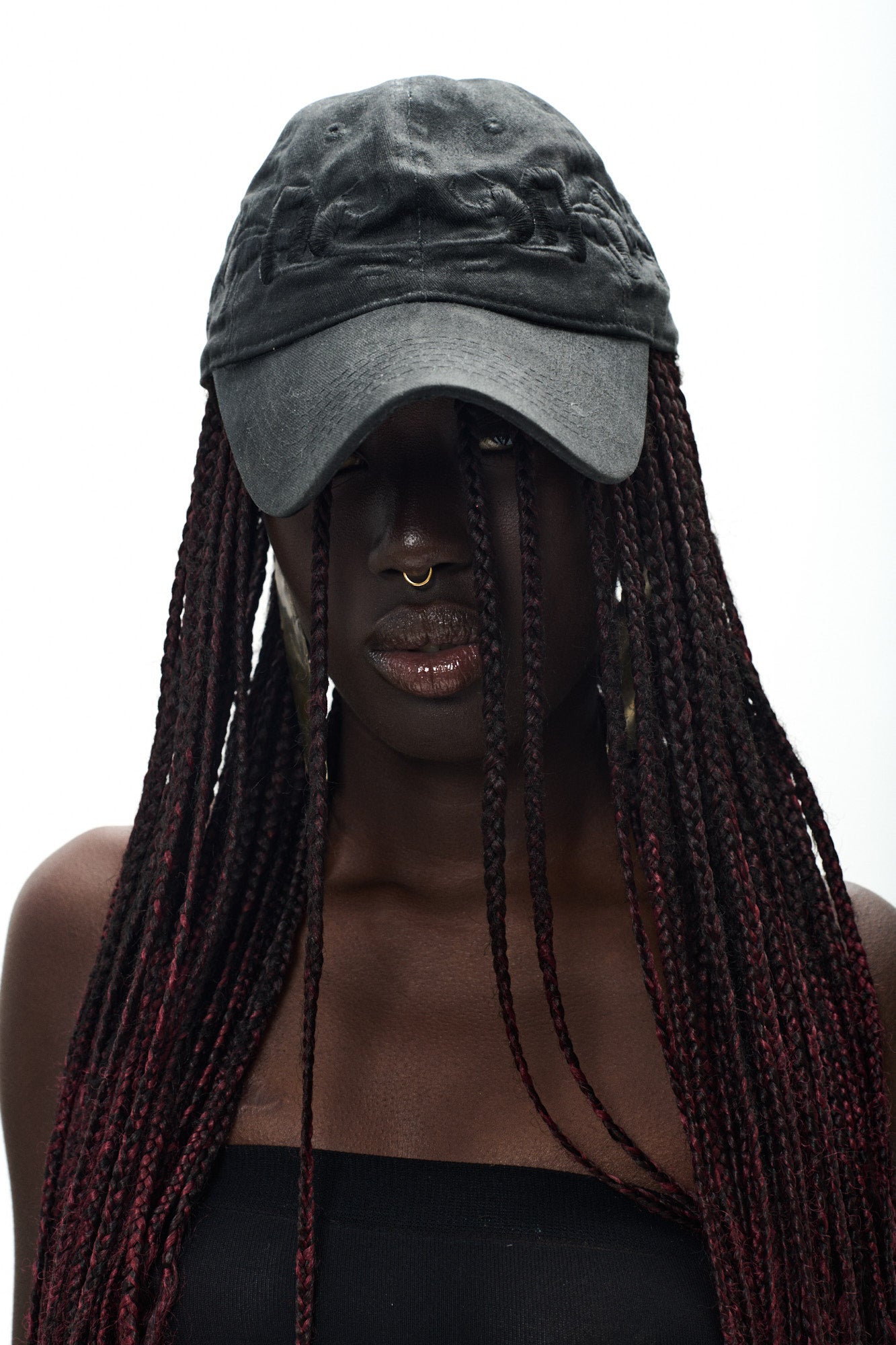 OILSKIN MIRROED CAP - BLACK