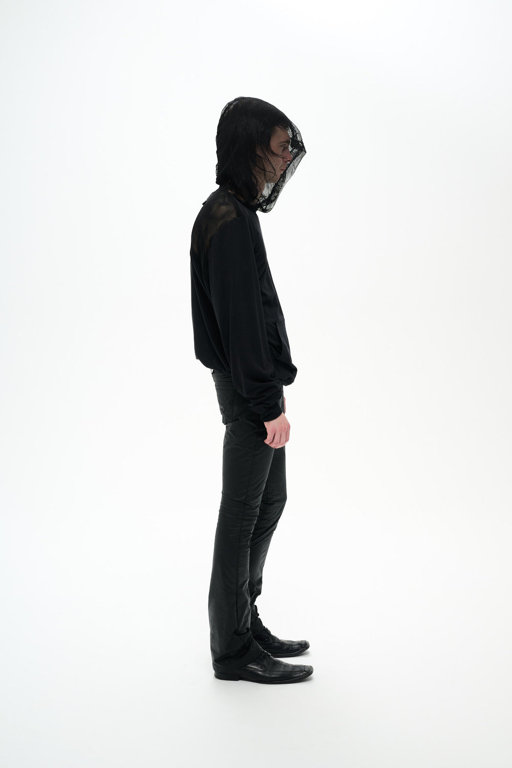 MESH HOODIE - BLACK