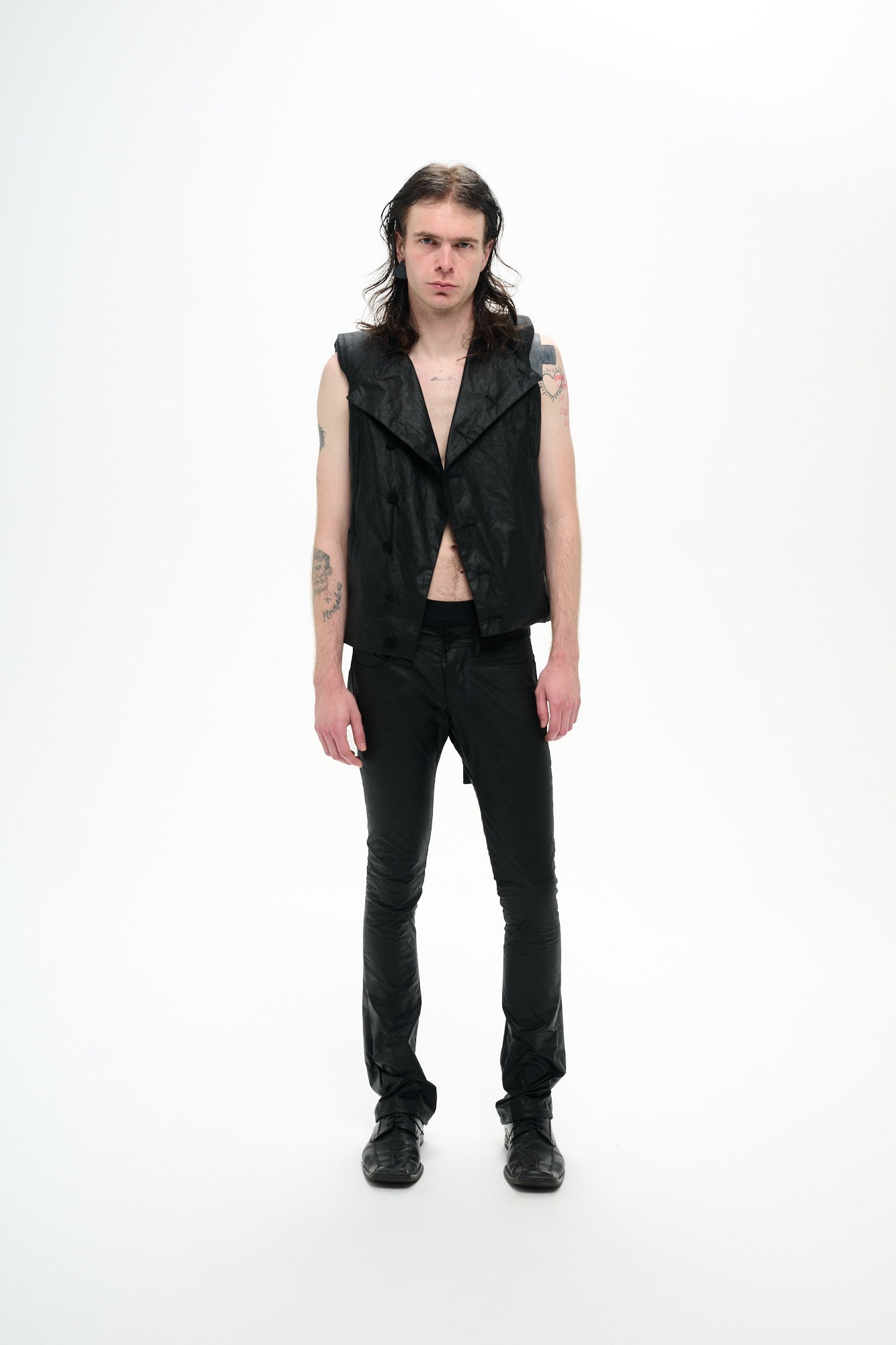 SKINNY BOOTCUT PANTS - BLACK