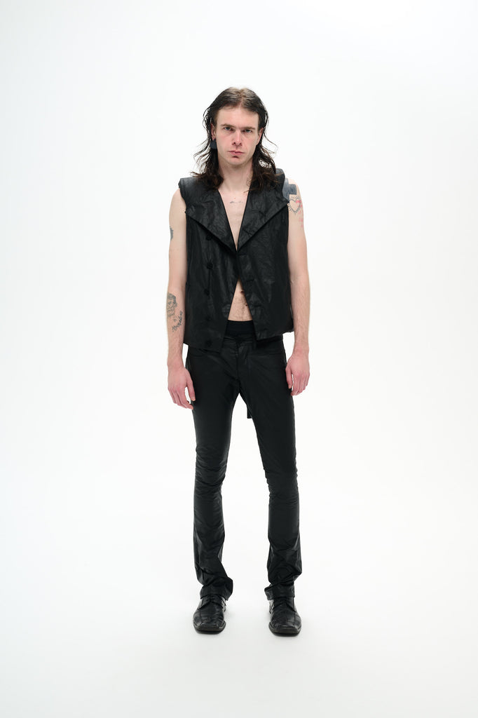 SKINNY BOOTCUT PANTS - BLACK