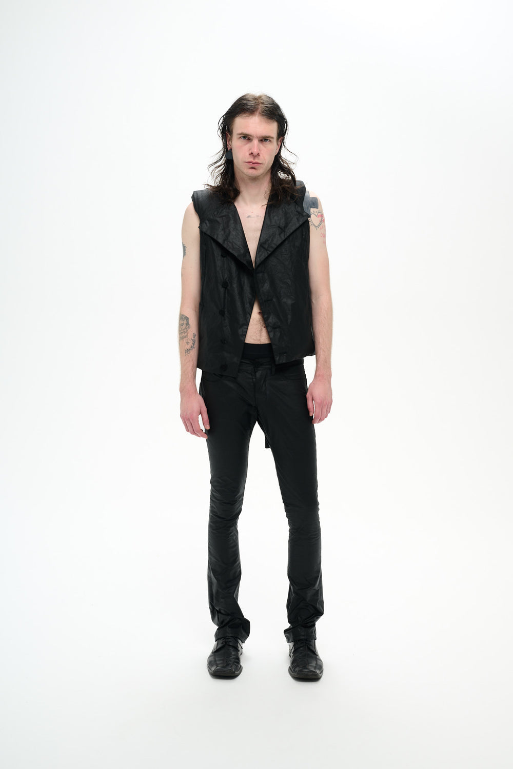 SKINNY BOOTCUT PANTS - BLACK