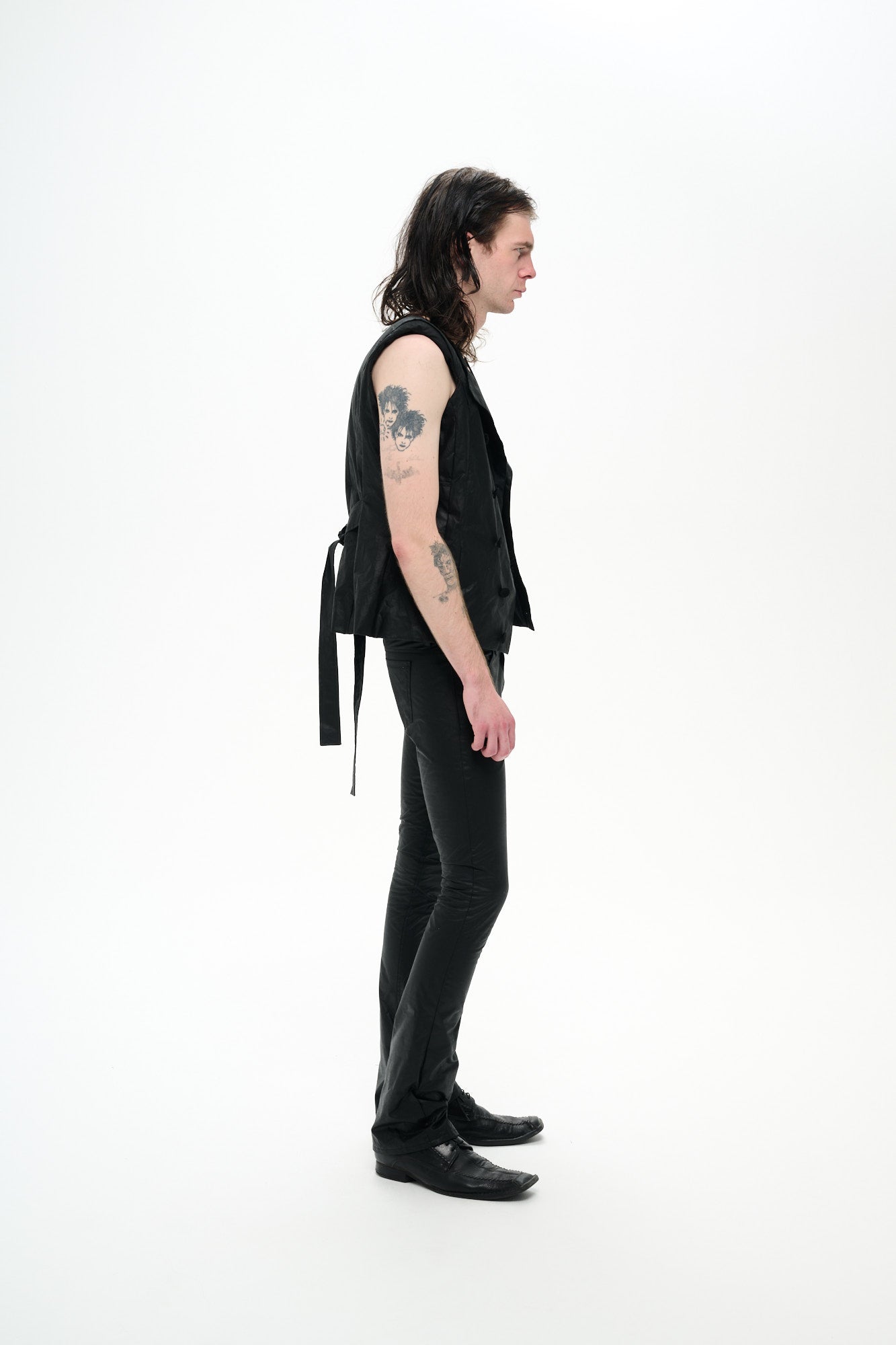 SKINNY BOOTCUT PANTS - BLACK