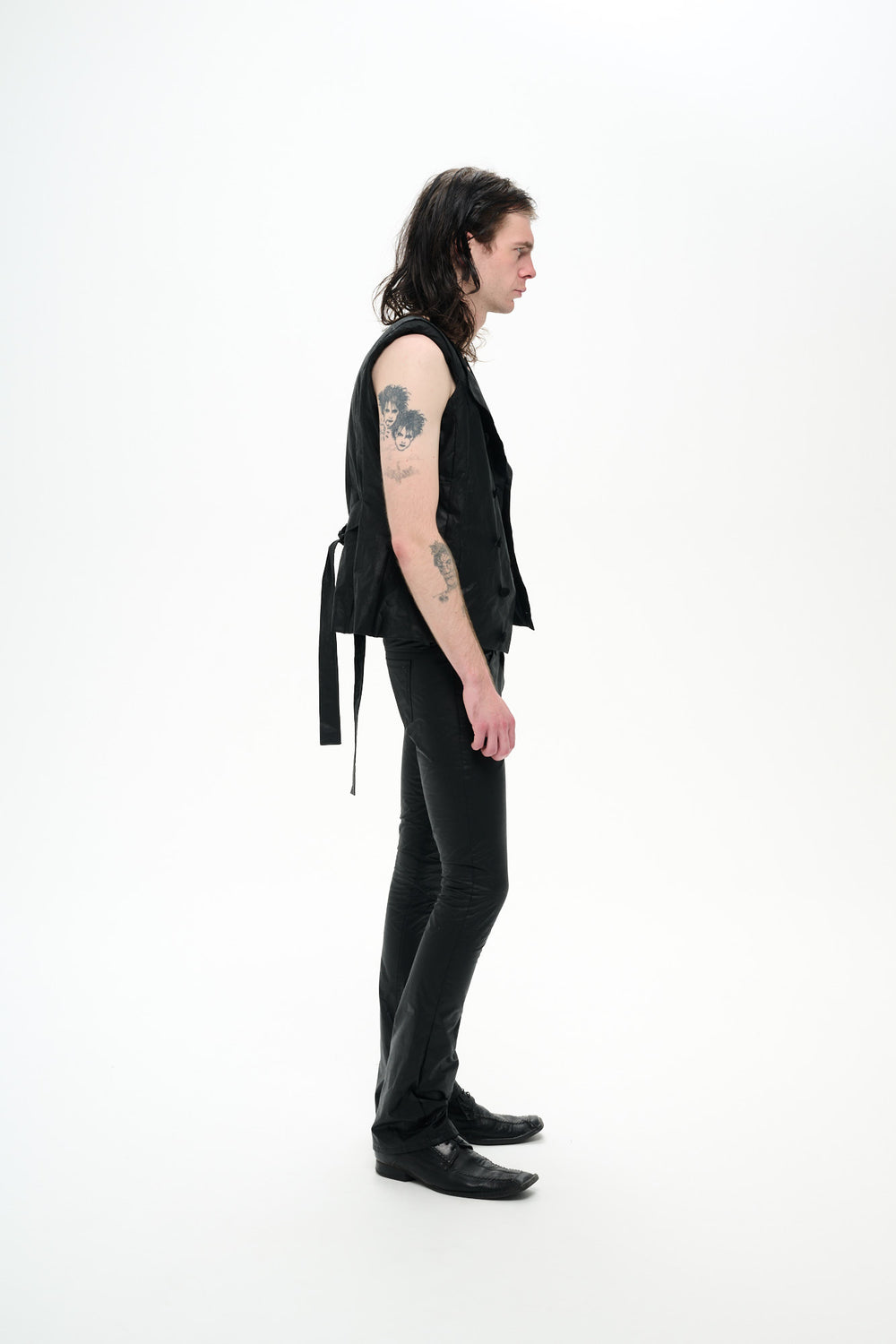 SKINNY BOOTCUT PANTS - BLACK