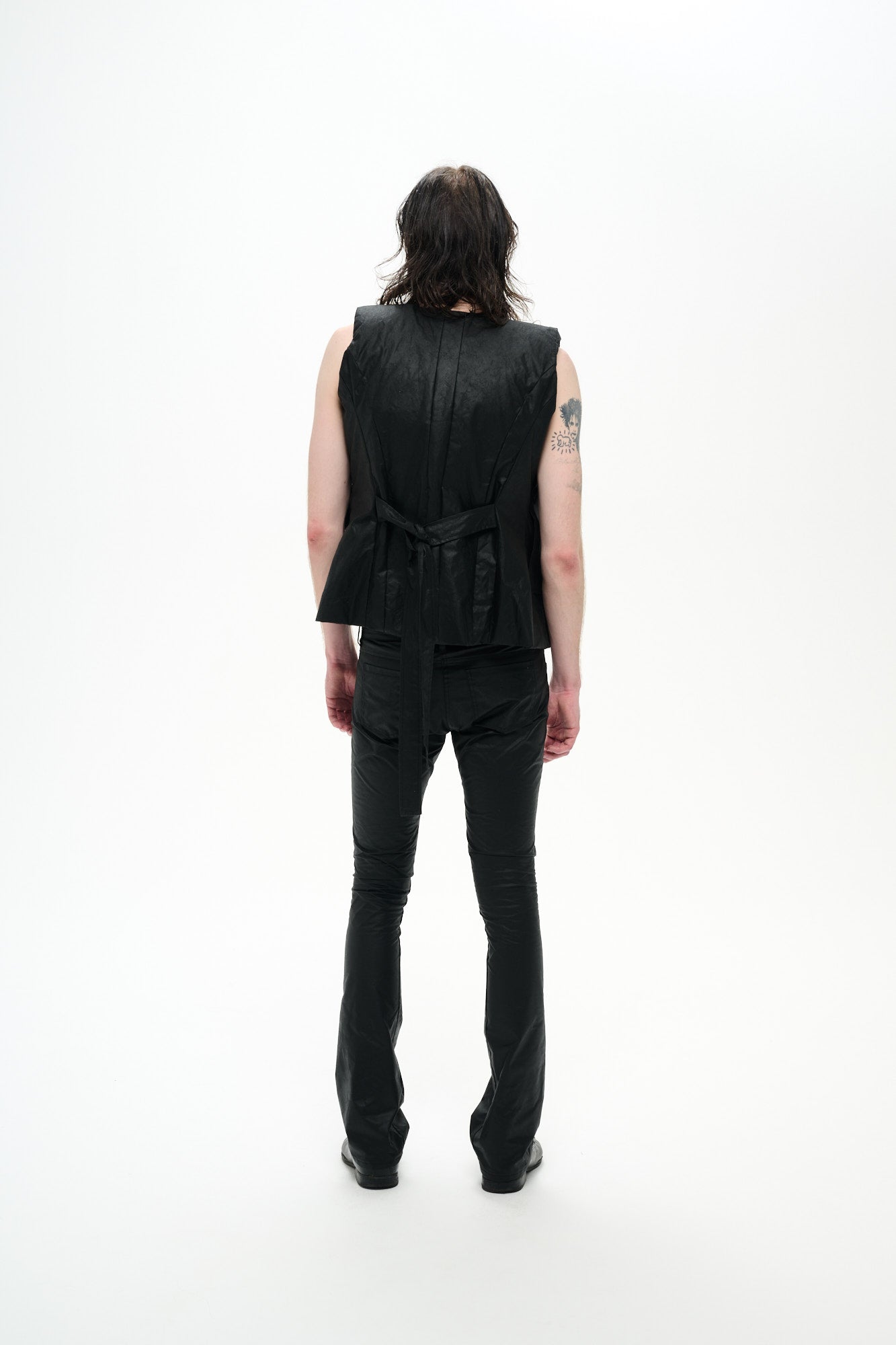 SKINNY BOOTCUT PANTS - BLACK