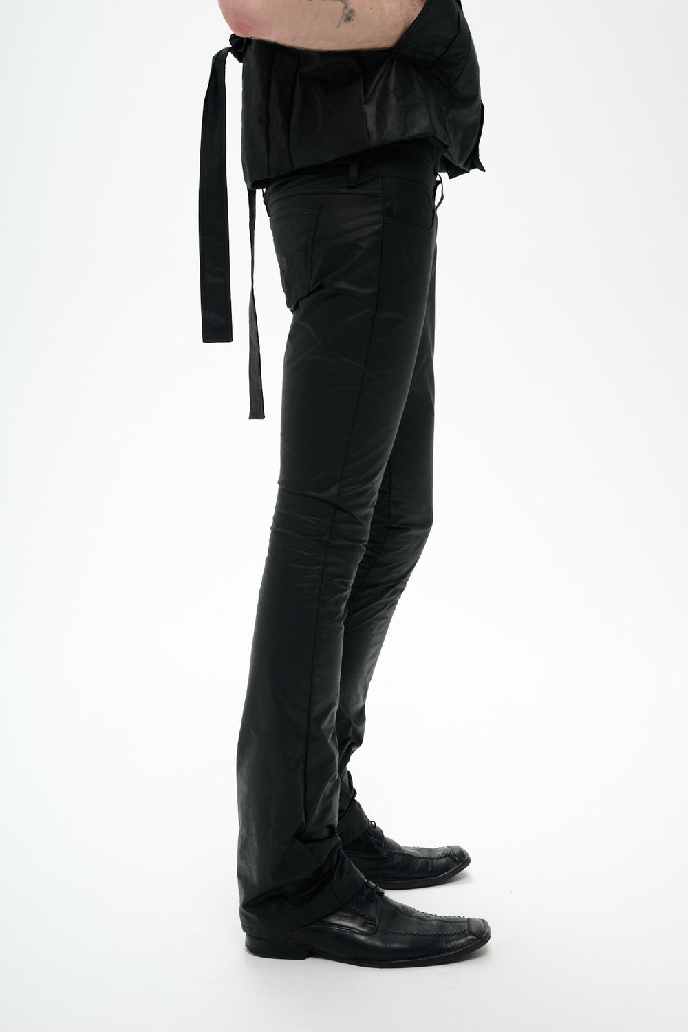 SKINNY BOOTCUT PANTS - BLACK