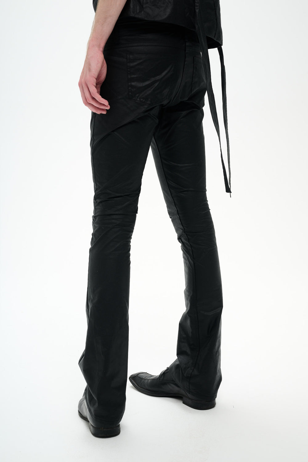 SKINNY BOOTCUT PANTS - BLACK